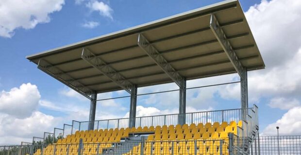 Copertura per tribuna impianto sportivo - © Metalsystem Milano